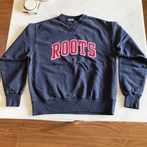 Like new! Vintage Roots navy sweatshirt crew neck with red letters